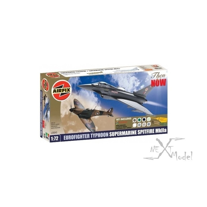 Eurofighter Typhoon et Supermarine Spitfire MkIIa 1/72 + peintures Airfix Airfix A50040 - 2