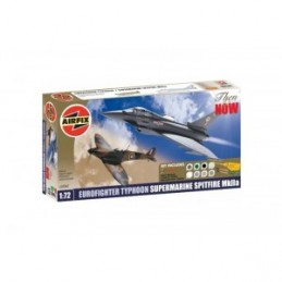 Eurofighter Typhoon et Supermarine Spitfire MkIIa 1/72 + peintures Airfix Airfix A50040 - 1