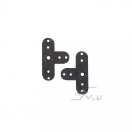 Palonnier de servo Futaba plastique noir (2) Trickbits TrickBits TB3009 - 2