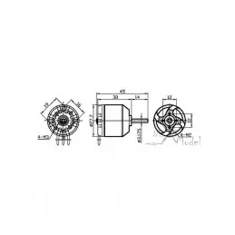 Brushless motor D2830/8 1300kv DYS DYS D2830/8 - 2