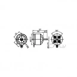 Brushless motor D2826/10 1400kv DYS DYS D2826/10 - 2