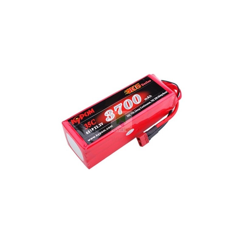 Lipo 3700mAh 35 c 6S 22.2V (Dean) Kypom Kypom Batteries KT3700/35-6S - 2