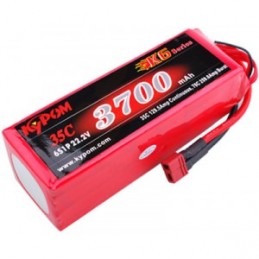 Lipo 3700mAh 35 c 6S 22.2V (Dean) Kypom Kypom Batteries KT3700/35-6S - 1