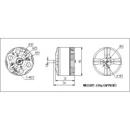 Brushless motor multicopters BE4114-10 DYS DYS BE4114-10 - 7