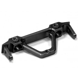Rear bumper bracket aluminium Axial SCX-10 black Integy C24650BLACK - 1
