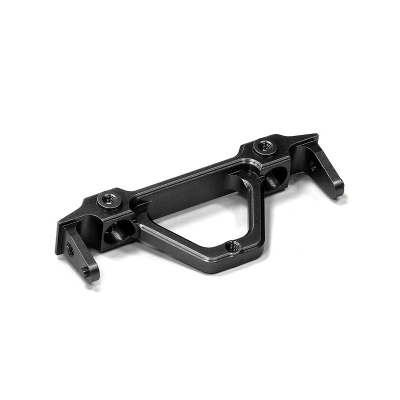 Rear bumper bracket aluminium Axial SCX-10 black Integy C24650BLACK - 1