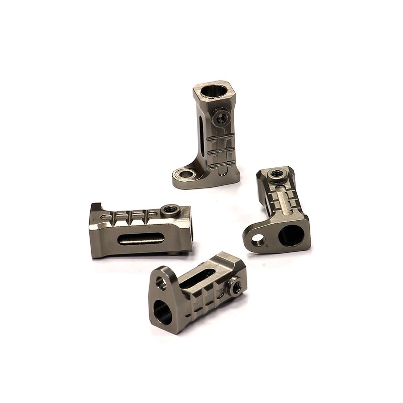 Support de rails alu Gun (4) Axial SCX-10 Integy C24653GUN - 1