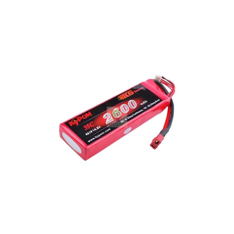 Lipo 2600mAh 35 c S 4, 14, 8V (Dean) Kypom Kypom Batteries KT2600/35-4S - 2