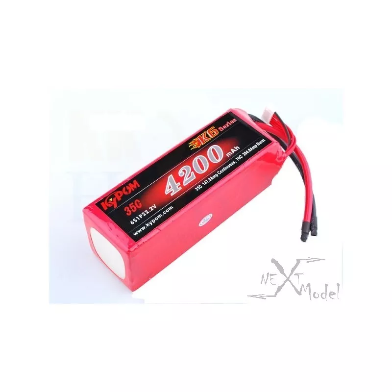 Lipo 4200mAh 35 c S 6, 22, 2V (Dean) Kypom Kypom Batteries KT4200/35-6S - 2