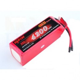 Li-Po 4200mAh 35C 6S 22,2V (Dean) Kypom Kypom Batteries KT4200/35-6S - 1