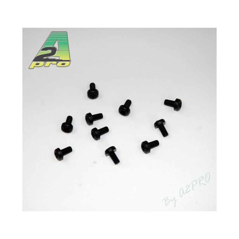 Nylon head screws flat 3x6mm black (10) A2Pro A2Pro S044403006 - 1