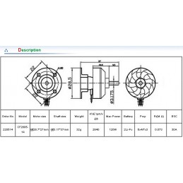 Moteur brushless CF2805/14 2840kv DYS DYS CF2805/14 - 3