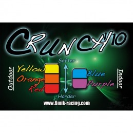 Pneus Crunch 1/10 avant rouges + inserts 6Mik 6Mik TI101R - 4