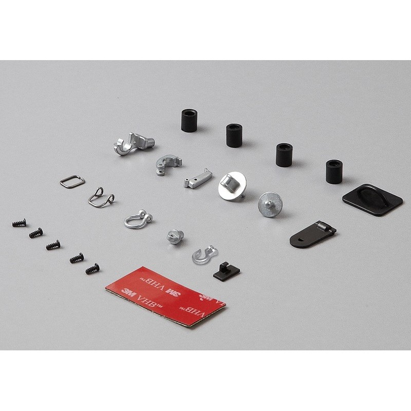 Set of grey plastic mounting hooks 1/10 (4) Killerbody Killerbody KB48350 - 1