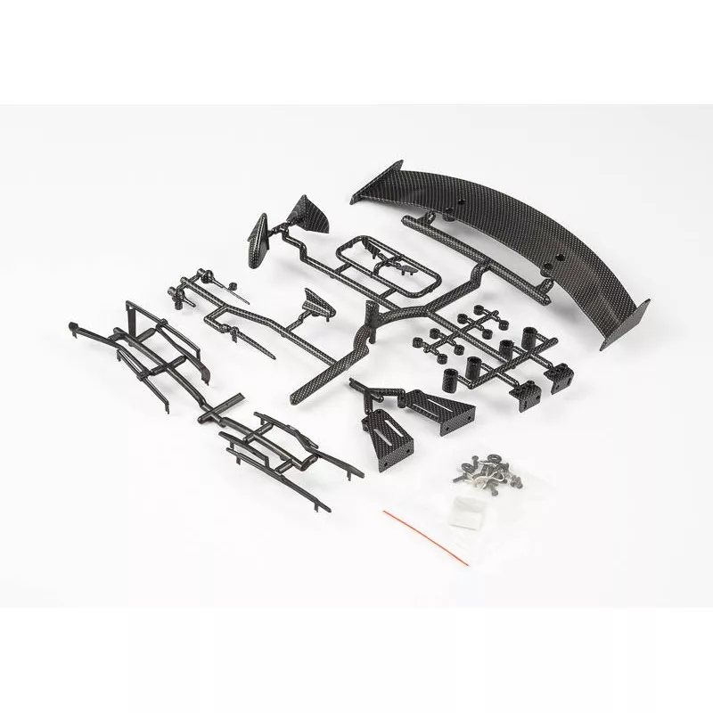 Carbon decoration plastic aileron 1/10 track Killerbody Killerbody KB48506 - 1