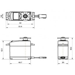 Servo SC-0251MG+ 16kg 0.18s Savox Savox SC-0251MG+ - 4
