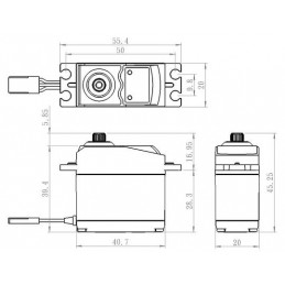 Servo SC-0252MG+ 10.5kg 0.19s Savox Savox SC-0252MG+ - 2