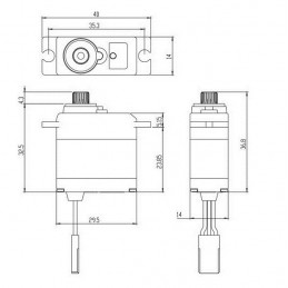 Servo mini étanche SW-0250MG+ Savox Savox SW-0250MG+ - 3
