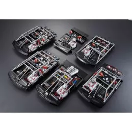 Set engine forward left Cockpit painted 1/10 Killerbody Killerbody KB48501 - 6