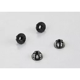 Ecrous Aluminium Noir M4 4pcs 1/10 Killerbody Killerbody KB48365BK - 1