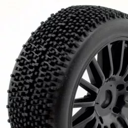 Pneus Rocket sur jante Noires batons TT 1/8 Hobbytech Hobbytech HT-444 - 1