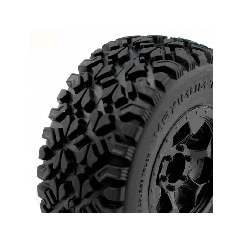 Optimo Short race tyres on RIM black Hobbytech Hobbytech HT-470 - 1