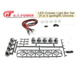 Ramp LED 5 universal spots crawler chrome GT-Power GT-Power GT-LED-CRAWLERSIL - 1
