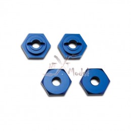 Wheel hubs, hex aluminium blue Traxxas TRX-7154X - 2