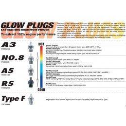 Cold glow plug OS A5 n ° 10 OS Engines 71605100 - 3