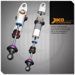 Shock absorbers XD Diaphragm 103mm (2) Gmade Gmade GM22007 - 4