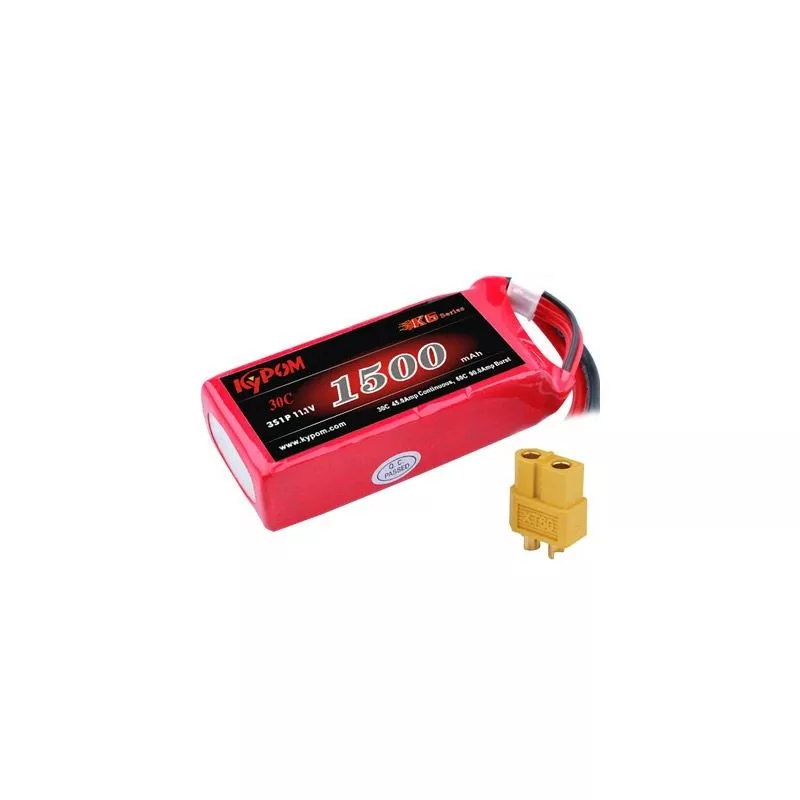 Li - Po 1500mAh 30 c 3S 11 .1V (XT60) Kypom Kypom Batteries KT1500/30-3S - 1