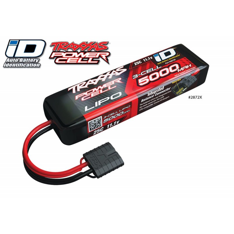 LiPo 3S 11.1V 5000mAh 25 ID Traxxas Traxxas TRX-2872X - 1