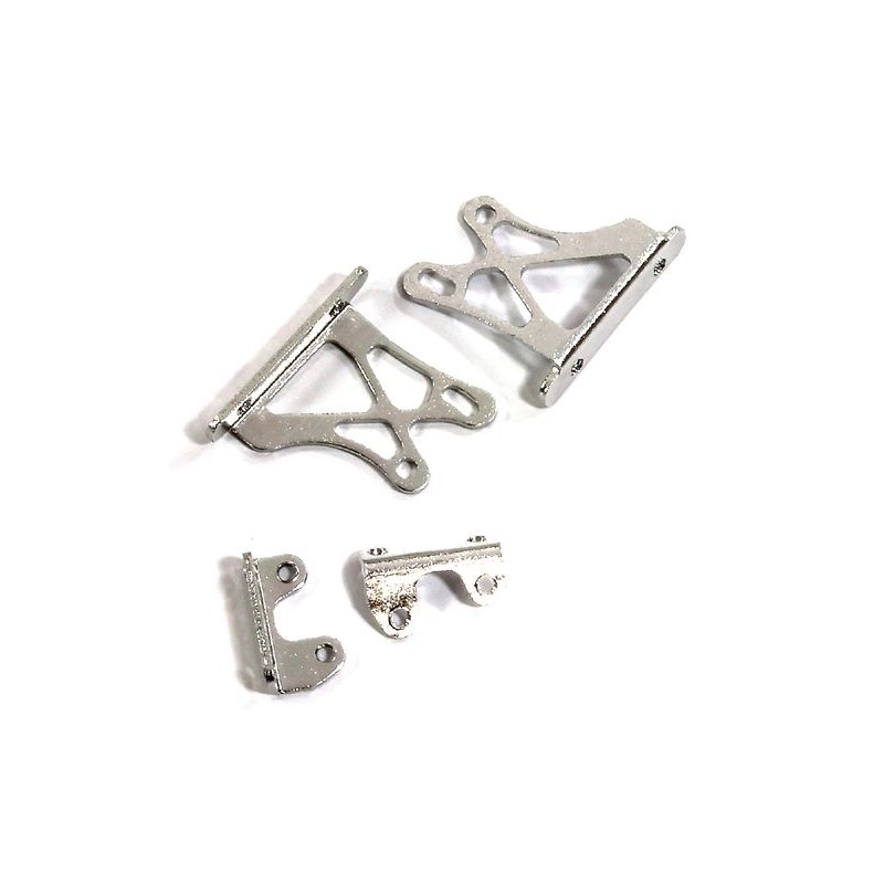 Support of wing alu silver bottom 1/10 track Integy Integy C24924SILVER - 1