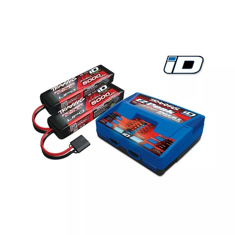 Chargeur double rapide DUAL 100W 2972G + 2X Lipo 3S 5000mAh 2872X Traxxas Traxxas TRX-2990G - 1