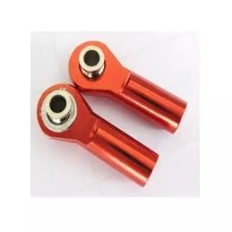 Chapes alu rouge 3mm M4 25mm (2) Monstertronic Hobbytech D10046 - 1