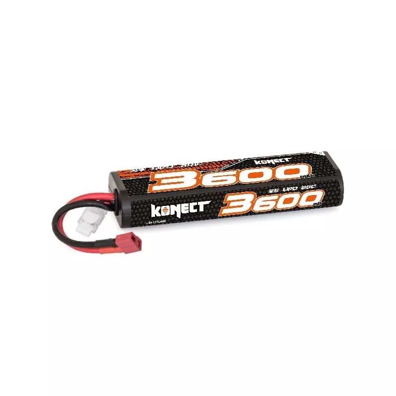 Li - Po 3600mAh 30 c 2S 7.4V hull (Dean) Konect Hobbytech KN-LP2S3600 - 1