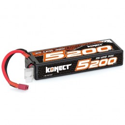 Li - Po 5200mAh 50 c 2S 7.4V hull (Dean) Konect Hobbytech KN-LP2S5200 - 1