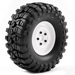 Wheels crawler Outback rim Steel Lug white 1/10 (2) FTX FTX FTX8172W - 1