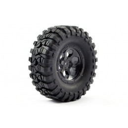 Roues crawler Outback jante 6 rayons noires 1/10 (2) FTX FTX FTX8170B - 1