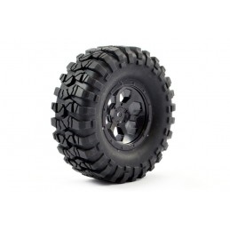 Wheels crawler Outback rim 6 black rays 1/10 (2) FTX FTX FTX8170B - 1