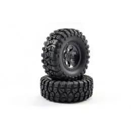 Roues crawler Outback jante 6 rayons noires 1/10 (2) FTX FTX FTX8170B - 2