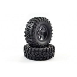 Wheels crawler Outback rim 6 black rays 1/10 (2) FTX FTX FTX8170B - 2