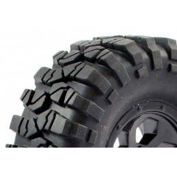 Roues crawler Outback jante 6 rayons noires 1/10 (2) FTX FTX FTX8170B - 3