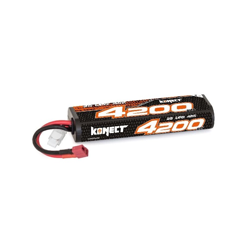 Li - Po 4200mAh 40 c 2S 7.4V hull (Dean) Konect Hobbytech KN-LP2S4200 - 1