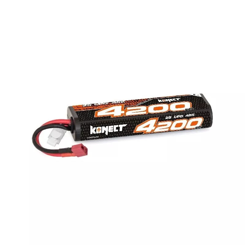 Li - Po 4200mAh 40 c 2S 7.4V hull (Dean) Konect Hobbytech KN-LP2S4200 - 1