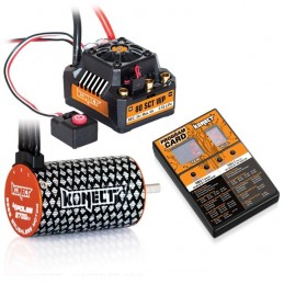 Combo brushless 1/10 ESC 80 SCT + motor 4 p 3660SL 3700KV + card prog. Konect Hobbytech KN-COMBO-C3 - 1