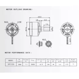 BR1306 Racetar 4000Kv brushless motor  1078045 - 2