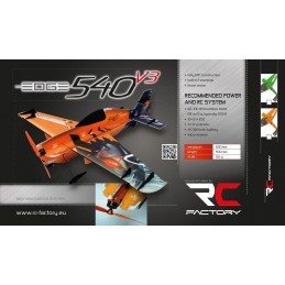 EDGE 540 V3 Orange SuperLite 840mm RC Factory EPP Kit RC Factory S09 - 3