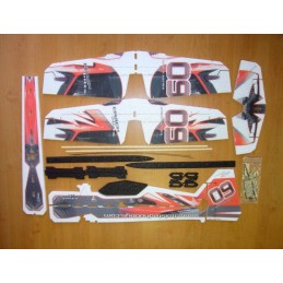 Crack Pitts red Backyard Series 755mm RC Factory EPP Kit RC Factory B11 - 3