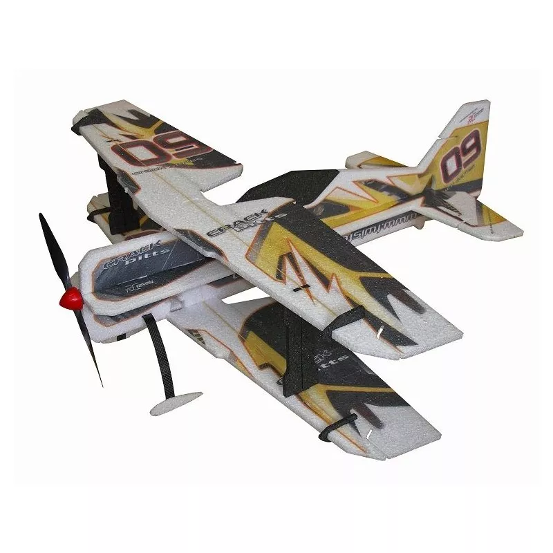 Crack Pitts yellow Backyard Series 755mm RC Factory EPP Kit RC Factory B12 - 1